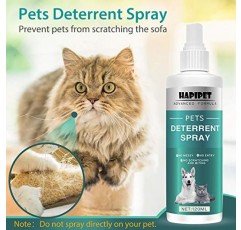 고양이 억제 스프레이, 쓴맛이 나는 천연 고양이 억제 스프레이, 고양이가 식물 및 가구를 긁는 것을 방지, 애완 동물 행동 훈련 실내 및 실외 사용에 적합