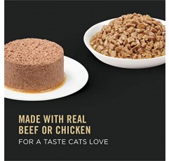 Purina Pro Plan 요로 고양이 사료, 습식 고양이 사료 버라이어티 팩, 요로 건강 쇠고기 및 닭고기 앙트레