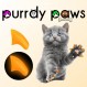 Purrdy Paws 40팩 고양이 발톱용 소프트 네일 캡 주황색 야광(중간)