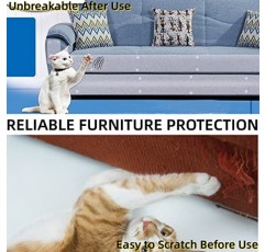 Zelbuck 6PCS 고양이 스크래치 가구 수호자 소파 테이블 의자, 코너, 문 및 기타 가구용 고양이를 위한 스크래치 방지 내마모성 투명 PVC17*12 인치 소파 보호대.