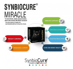 SynbioCure I 고양이용 프로바이오틱스 및 프리바이오틱스 I 분말 고양이 보충제 I 소화기 건강 지원 I 봉지당 2,000억 박테리아 I 30포*2 g