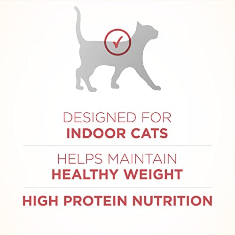 Purina ONE 천연 저지방, 실내 건식 체중 조절 고단백 고양이 사료 및 실제 연어가 함유된 실내 이점 - 16파운드 가방
