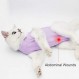 OUUUoNNo 고양이 상처수술복복복, 피부질환 수술후복, 파자마복, 고양이용 E-Collar Alternative (L, Purple)