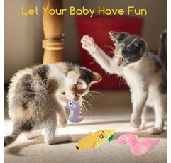 Ctznxiy Catnip 장난감, 실내 고양이를 위한 고양이 장난감, 고양이 애호가를 위한 8 Pcs 고양이 선물, 고양이와 함께 행복한 시간을 보낼 수 있는 친구 또는 베개로