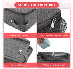 4 팩 자동차의 고양이를 위한 휴대용 고양이 여행용 쓰레기 상자, 지퍼가 달린 뚜껑이 있는 누출 방지 여행용 쓰레기 상자, 누출 없음, 냄새 없음, 휴대하기 쉽고, 호텔, 자동차에서 사용하기 쉽습니다.