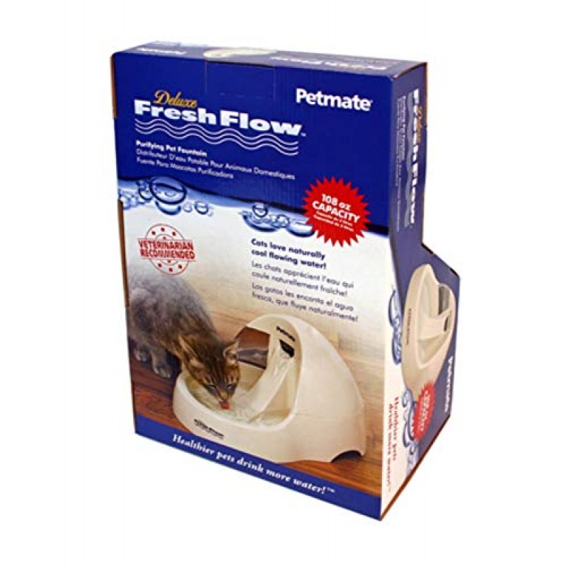 Petmate Deluxe Fresh Flow 개 및 고양이 분수 3가지 크기