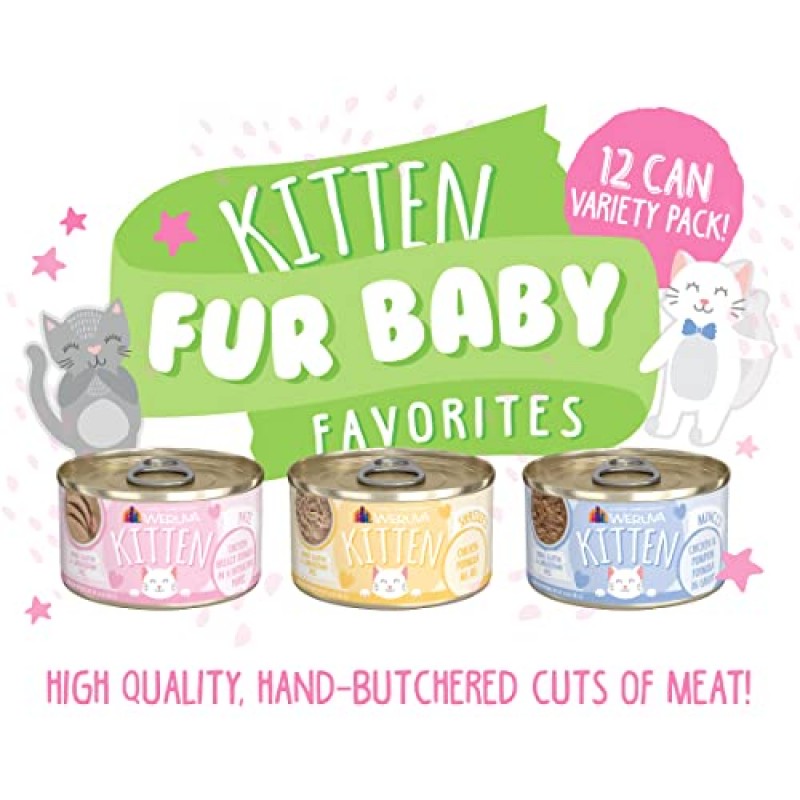 Weruva Kitten, Fur Baby Favorites 버라이어티 팩, 3oz 캔(12팩)