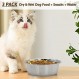 Fhiny 3팩 해머드 스테인레스 스틸 고양이 그릇, 2컵/16온스 프리미엄 금속 강아지 피더 그릇 세트(제양 스테이션용) 소형 및 중형 애완동물을 위한 기본 새끼 고양이 음식 및 물 접시 식기 세척기 안전