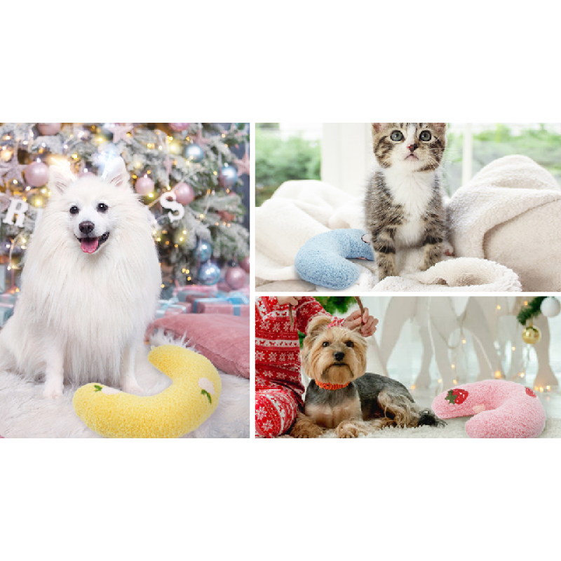 고양이 베개, 고양이용 소형 베개, 실내용 고양이 담요, 애완동물 장난감, 애완동물용 소형 바나나 도넛 침대, 고양이용 소형 베개 난방 패드 없음, 리얼 리틀 푹신한 고양이 애완동물 진정용 액세서리