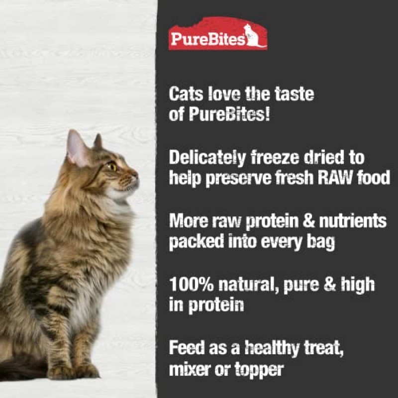 PureBites 동결건조 닭가슴살 고양이 간식 156g | 1 성분 | 미국산(포장은 다를 수 있음)