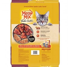 Meow Mix Tender Centers Basted Bites 건식 고양이 사료, 닭고기 및 참치 맛, 3파운드 가방(4팩)