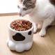 높은 고양이 그릇 - 기울어진 세라믹 고양이 밥그릇 - 고양이를 위한 내구성이 뛰어난 높은 고양이 그릇 - 흘림 방지 자가 급식 높은 고양이 접시는 음식을 위생적으로 유지합니다 - 생생한 색상의 귀여운 애완동물 급식기 - 8.7온스