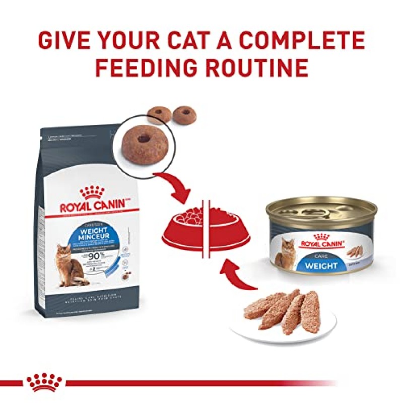 로얄캐닌 고양이 체중 관리 성인용 건식 고양이 사료, 6파운드 가방