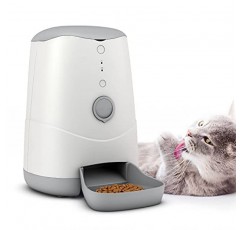 Pet Genius 고양이와 개를 위한 스마트 애완동물 급식기, 카메라와 배분 조절 기능이 있는 자동 고양이와 개 급식기, 전화 앱과 배터리 백업 시스템을 갖춘 WiFi 자동 애완동물 사료 디스펜서