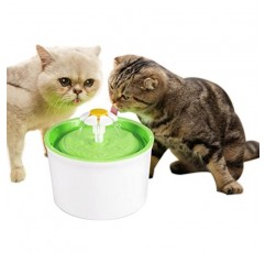 고양이 분수,애완동물 분수,고양이 식수 분수,3중 액션 필터가 있는 꽃 분수,고양이 식수 분수, 1.6 L