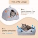 Nobleza 고양이 침대 동굴, 이동식 쿠션 패드가 있는 2 in 1 접이식 삼각형 고양이 텐트 침대, 고양이, 새끼 고양이, 강아지, 작은 애완동물을 위한 부드러운 밀폐형 애완 동물 침대 집