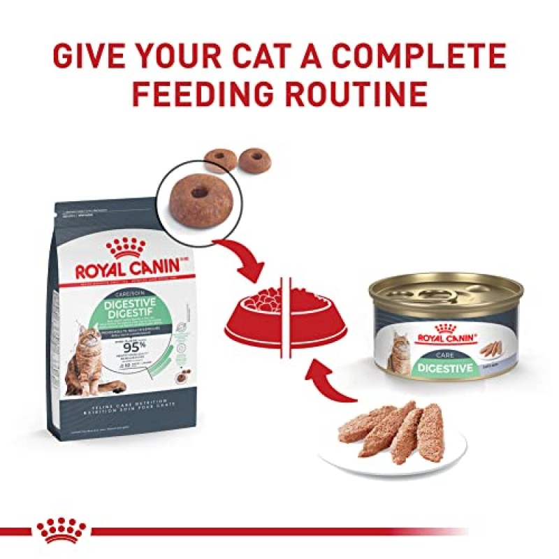 Royal Canin Feline Care Nutrition 다이제스트 센서티브 로프 인 소스 통조림 고양이 사료, 3온스 캔(24팩)