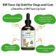 Pet Wellbeing BM 톤업 골드(개 및 고양이용) - 수의사 제조 - 설사 및 묽은 변 - 천연 허브 보충제 4oz(118ml)