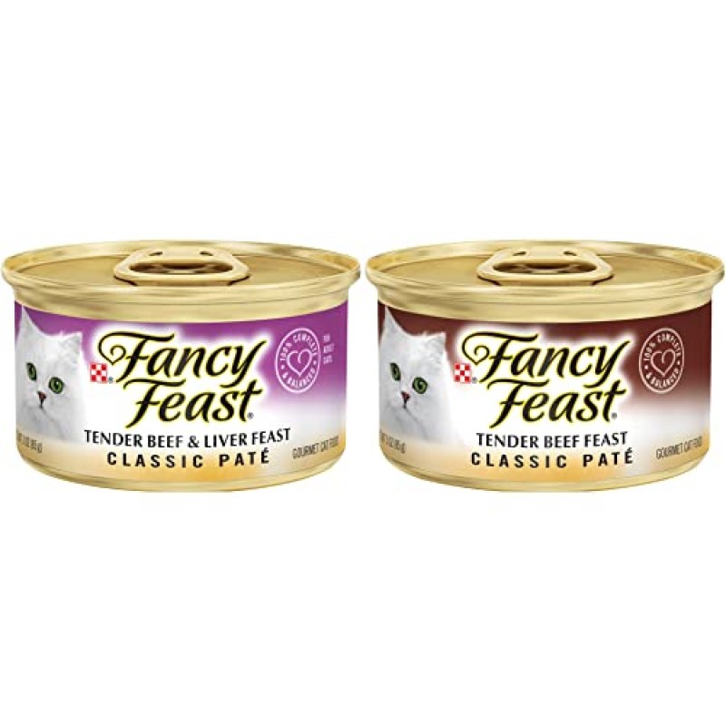 Fancy Feast Gourmet Wet Cat Food Classic Pate Feasts, 24캔(버라이어티 번들)