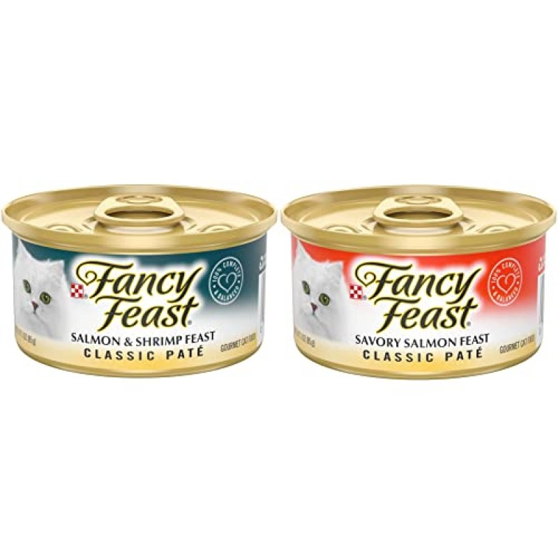 Fancy Feast Gourmet Wet Cat Food Classic Pate Feasts, 24캔(버라이어티 번들)