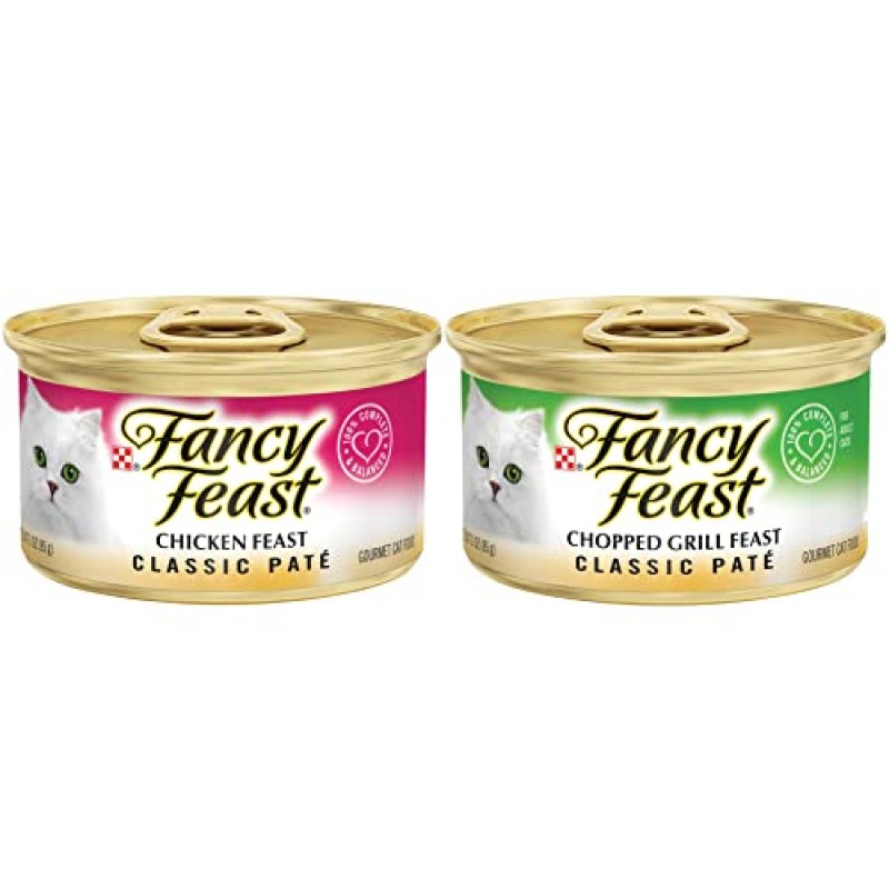 Fancy Feast Gourmet Wet Cat Food Classic Pate Feasts, 24캔(버라이어티 번들)