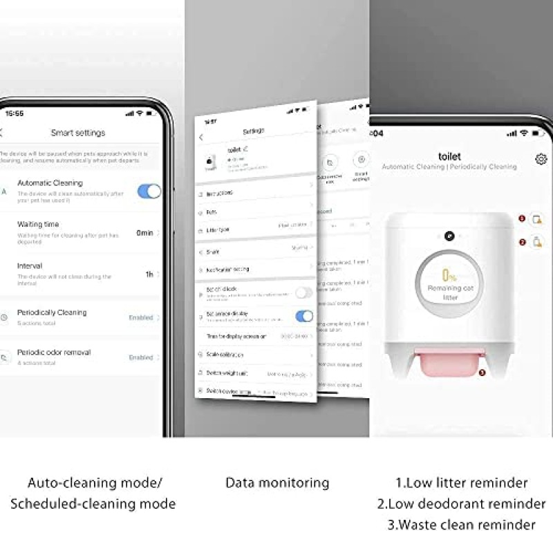 PETKIT 자동 고양이 쓰레기 상자, 앱 제어, X 보안, 자체 청소 고양이 쓰레기 상자, 5롤 교체 쓰레기 봉투 포함