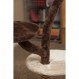IRIS USA 바구니 쿠션과 횃불이 있는 4단 플러시천과 고리버들 고양이 나무, 횃대가 달린 실내 및 실외 고양이를 위한 키티 활동 센터 장난감 긁는 기둥과 쿠션이 있는 바구니, 갈색