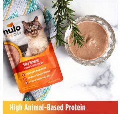 Nulo 프리스타일 습식 고양이 사료 24팩 무스는 실크처럼 부드럽고 동물성 단백질이 풍부하여 완전하고 균형잡힌 영양을 제공합니다. 새끼 고양이부터 나이든 고양이까지 모두가 좋아할 것입니다.