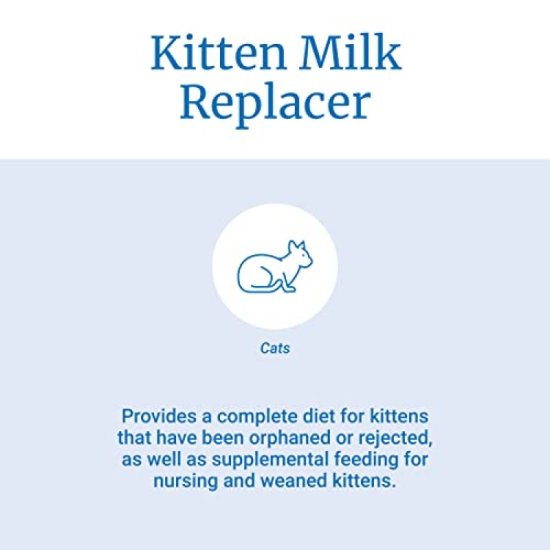 PetAg KMR 새끼 고양이 우유 대체 분말 - 프리바이오틱스 및 프로바이오틱스 - 신생아부터 6주까지 - 새끼 고양이 분유 - 5 lbs (80 oz)
