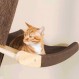 SHENGOCASE 현대 78.7" 키가 큰 벽 카펫에 기대어 드릴링 없음 고양이 나무 타워 고양이 침대 해먹 농어, 벽걸이형 고양이 선반 가구가 있는 70도 각도로 게시물 기둥을 긁는다