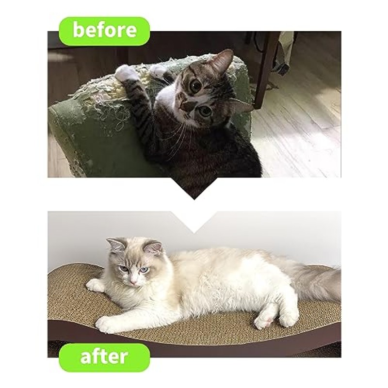 Catyho 애완동물 Cat Scratcher Lounge, 다양한 색상의 양면 인피니티 스크래처. 재활용 골판지로 제작되어 내구성이 뛰어나고 오래 지속됩니다. 큰 사이즈
