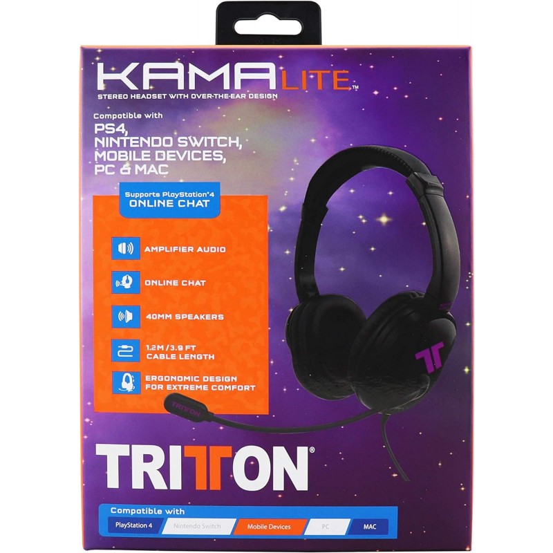 트리톤 TRITTON Kama Lite PC/Mac/PS5 마이크 헤드셋 - 블랙