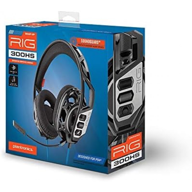 Plantronics RIG 300 HS 게이밍 헤드셋 PS4 블랙