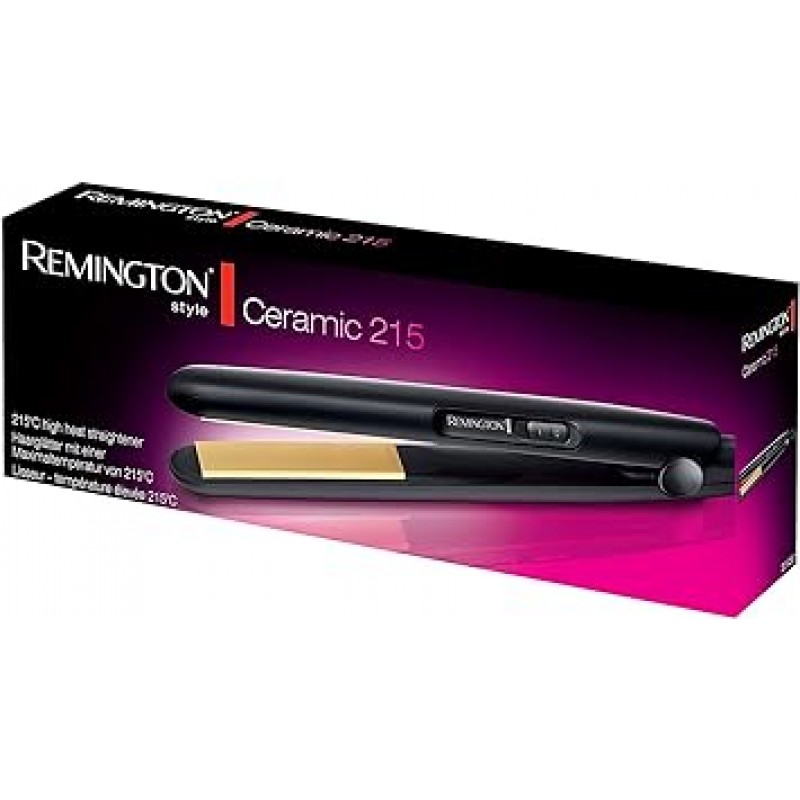 Remington 레밍턴 고데기 S1450 세라믹 코팅 및 스프링 장착 스타일링 플레이트, 215°C 헤어 스트레이트너