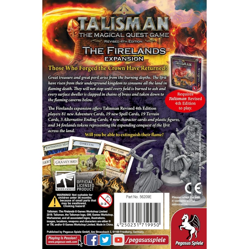 Pegasus Spiele Talisman: The Firelands 보드 게임 오렌지