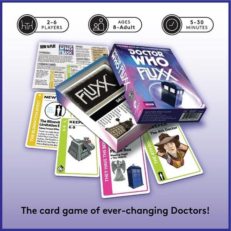 Doctor Who Fluxx 카드 게임 - Whovian Delight with Quick Rounds