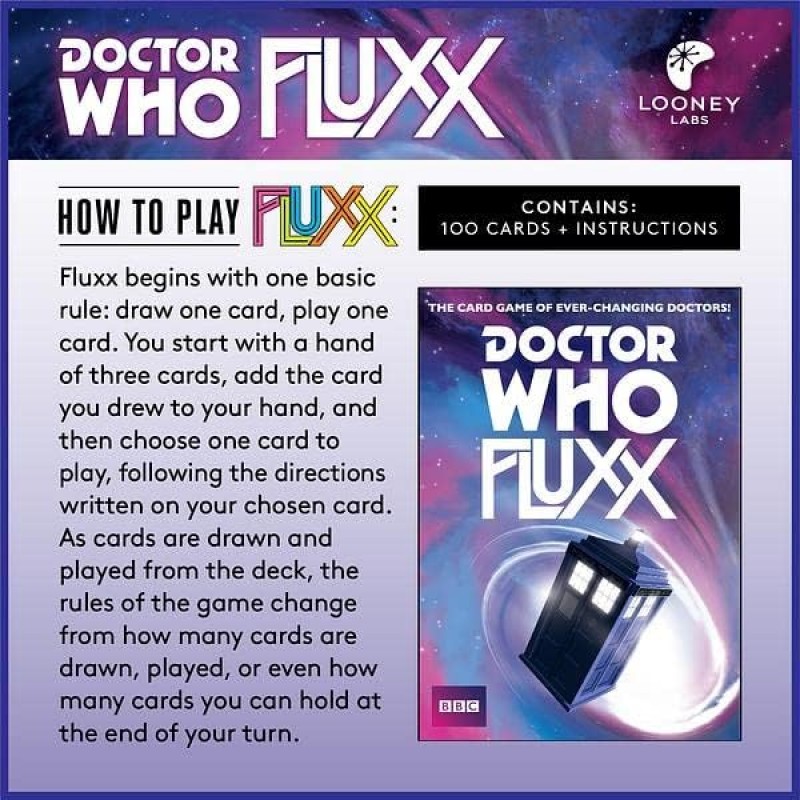 Doctor Who Fluxx 카드 게임 - Whovian Delight with Quick Rounds