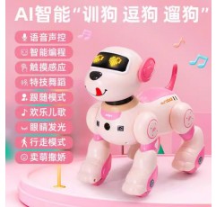 지능형 로봇 개 어린이 장난감 2023 3~6세 소녀를 위한 새로운 애완 동물 수석 인간 음성 대화 선물