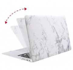 MacBook Air 13과 호환되는 MOSISO 케이스 - MacBook Air 13인치(A1369 / A1466, 2010-2017 버전)와 호환되는 패턴이 있는 울트라 슬림 플라스틱 무광택 하드 케이스, 흰색 대리석