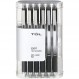 TUL 젤 펜 0.5mm, 회색 배럴, 검정색 잉크- 12개 팩