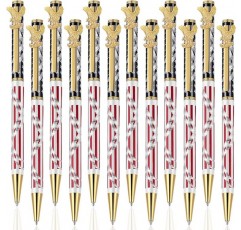 Zonon 12 조각 미국 국기 펜 독립 기념일 볼펜-사무용품, 기념품, 선물 