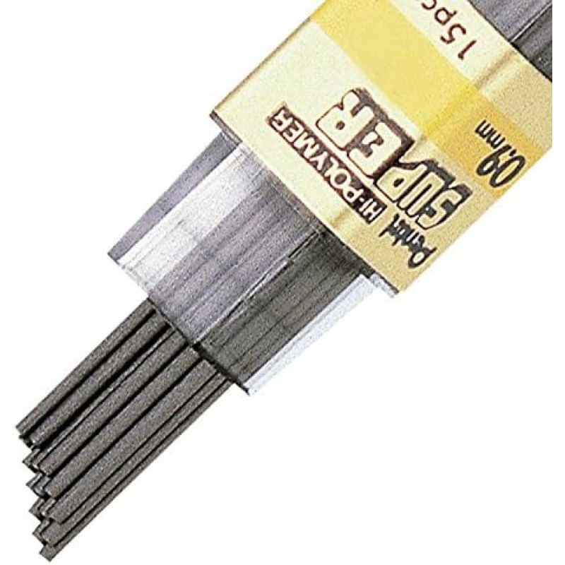 펜텔 슈퍼 하이 폴리머 납 리필, 0.9mm 두께, HB, 납 180개(50-9-HB)