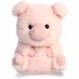 오로라 라운드 롤리 애완동물 장난꾸러기 돼지 인형-핑크