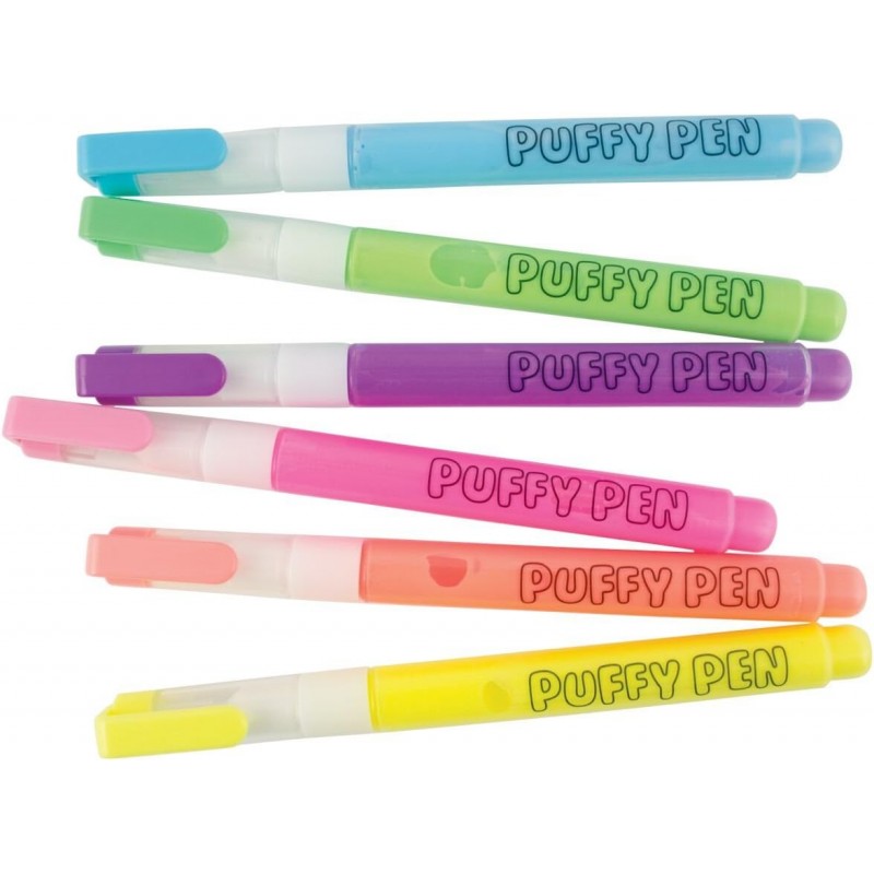 Ooly Magic 푹신한 펜, 푹신한 팝콘 6가지 네온 색상 세트