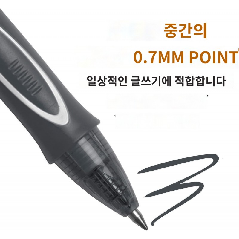 BIC 젤오시티 퀵 드라이 블랙 젤 펜, 미디엄 포인트(0.7mm), 12개 팩