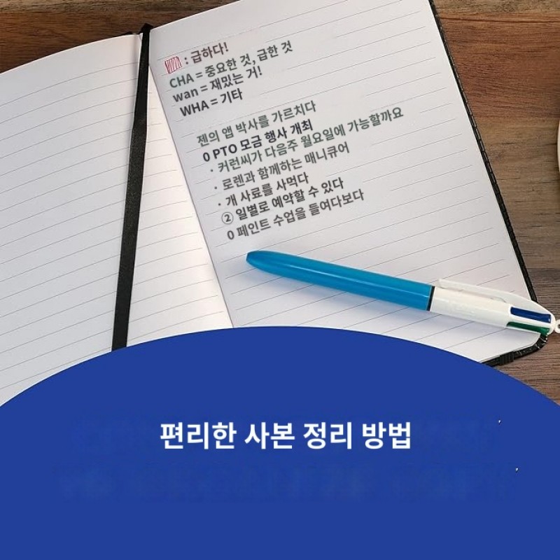 BIC 4색 미디엄 포인트볼펜- 3개 팩(펜 배럴 색상은 다를 수 있음) 2팩