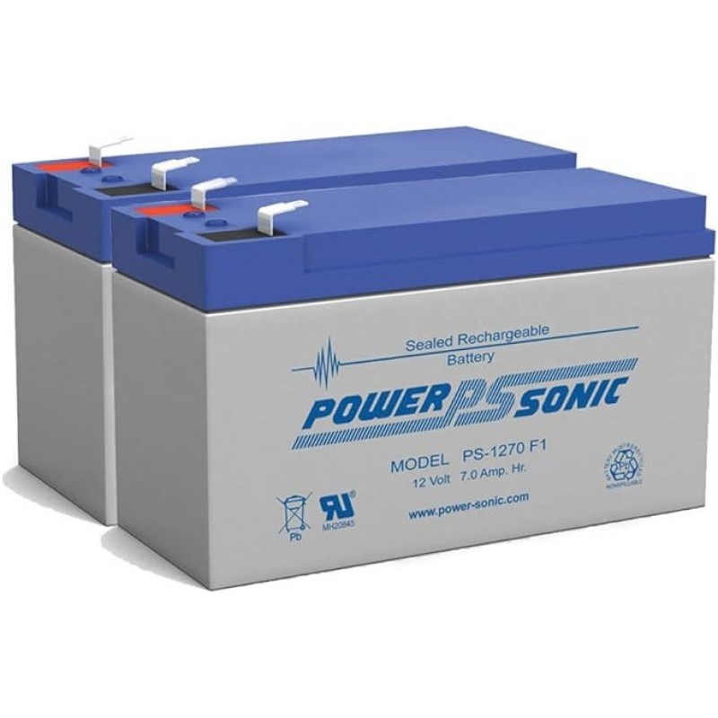 PS-1270 - POWER-SONIC 12V 7AH SLA 배터리 - 2팩
