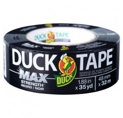 Duck Brand 최대 강도 덕트 ​​테이프, 검정색, 1롤 팩(32m x 48mm)