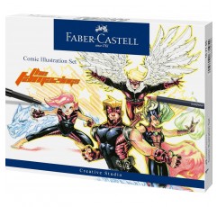  Faber-Castell 만화 그림 세트 - Famazings 슈퍼 히어로 만화책 그리기 키트