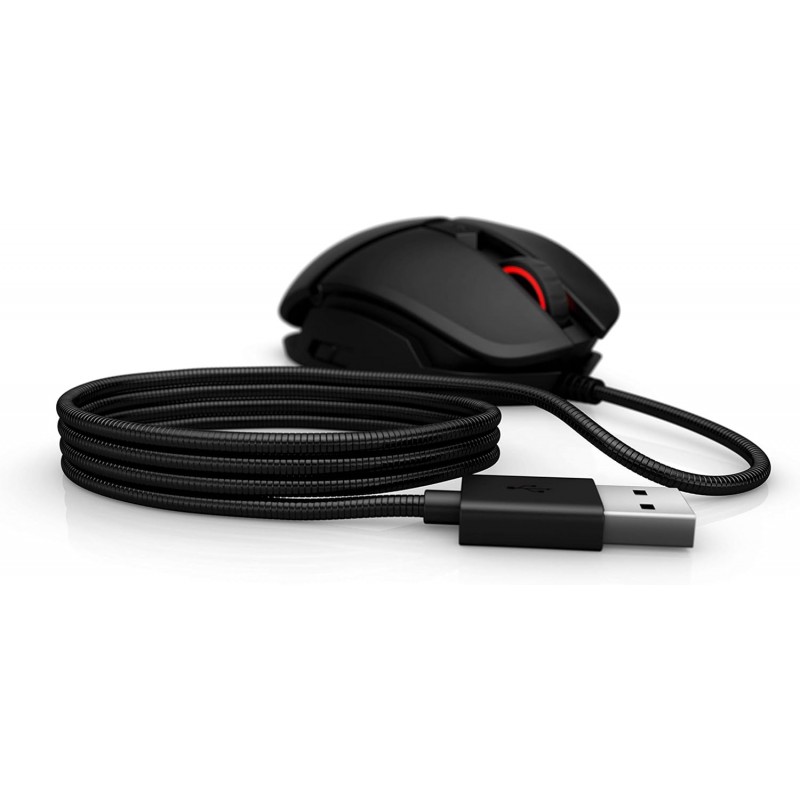 OMEN by HP 유선 USB 게이밍 리액터 마우스(검은색/빨간색)